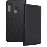 OEM Samsung Galaxy A20e könyvtok, fliptok, telefon tok, bankkártyatartós, mágneszáras, fekete, Smart Case book