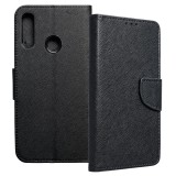 OEM Samsung Galaxy A20s könyvtok, fliptok, telefon tok, bankkártyatartós, mágneszáras, fekete, Fancy