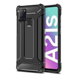 OEM Samsung Galaxy A21s hátlap tok, telefon tok, ütésálló, fekete, Armor