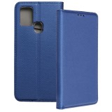 OEM Samsung Galaxy A21s könyvtok, fliptok, telefon tok, mágneszáras, bankkártyatartós, sötétkék