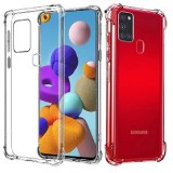 OEM Samsung Galaxy A21s szilikon tok, hátlaptok, telefon tok, erősített sarkokkal, átlátszó, Anti Shock, 1.5mm