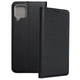 OEM Samsung Galaxy A22 4G könyvtok, fliptok, telefon tok, bankkártyatartós, mágneszáras, fekete, Smart Case book