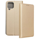 OEM Samsung Galaxy A22 4G könyvtok, fliptok, telefon tok, mágneszáras, bankkártyatartós, arany