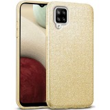 OEM Samsung Galaxy A22 4G szilikon tok, hátlaptok, telefon tok, csillámos, arany, Glitter