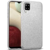 OEM Samsung Galaxy A22 4G szilikon tok, hátlaptok, telefon tok, csillámos, ezüst, Glitter