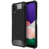 OEM Samsung Galaxy A22 5G hátlap tok, telefon tok, ütésálló, fekete, Armor
