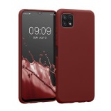 OEM Samsung Galaxy A22 5G szilikon tok, hátlaptok, telefon tok, matt, bordó