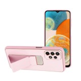 OEM Samsung Galaxy A23 5G hátlap tok, telefon tok, műbőr, kitámasztható, rózsaszín, Leather