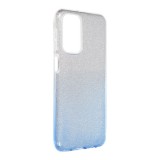 OEM Samsung Galaxy A23 5G szilikon tok, hátlaptok, telefon tok, csillámos, kék-ezüst, Shining Case