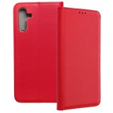 OEM Samsung Galaxy A24 4G könyvtok, fliptok, telefon tok, mágneszáras, bankkártyatartós, piros