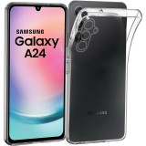 OEM Samsung Galaxy A24 4G szilikon tok, hátlaptok, telefon tok, átlátszó, kamera védelemmel, 2mm