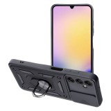 OEM Samsung Galaxy A25 5G hátlap tok, telefon tok, kitámasztható, mágneses, ütésálló, fekete, Defender Slide