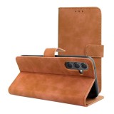 OEM Samsung Galaxy A25 5G könyvtok, fliptok, telefon tok, bankkártyatartós, mágneszáras, barna, Tender Book