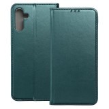 OEM Samsung Galaxy A25 5G könyvtok, fliptok, telefon tok, mágneszáras, bankkártyatartós, zöld, Smart Magnetic