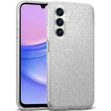OEM Samsung Galaxy A25 5G szilikon tok, hátlaptok, telefon tok, csillámos, ezüst, Glitter