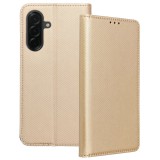 OEM Samsung Galaxy A26 5G könyvtok, fliptok, telefon tok, bankkártyatartós, mágneszáras, arany, Smart Case book