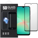OEM Samsung Galaxy A26 5G üvegfólia, tempered glass, előlapi, 5D, edzett, hajlított, fekete kerettel