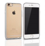 OEM Samsung Galaxy A3 2017 szilikon tok, hátlaptok, telefon tok, átlátszó, ezüst keretes