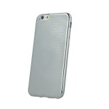 OEM Samsung Galaxy A3 2017 szilikon tok, hátlaptok, telefon tok, karbon mintás, ezüst