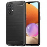 OEM Samsung Galaxy A32 4G szilikon tok, hátlaptok, telefon tok, karbon mintás, fekete, Carbon case