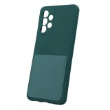 OEM Samsung Galaxy A33 5G szilikon tok, hátlap tok, telefon tok, bankkártya tartóval, zöld, Card Cover