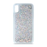 OEM Samsung Galaxy A33 5G szilikon tok, hátlaptok, csillámos, folyékony, ezüst, Liquid Sparkle
