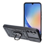 OEM Samsung Galaxy A34 5G hátlap tok, telefon tok, kitámasztható, mágneses, ütésálló, fekete, Defender Slide