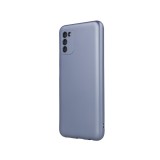 OEM Samsung Galaxy A34 5G szilikon tok, hátlaptok, telefon tok, mikroszálas belsővel, kék, Metallic