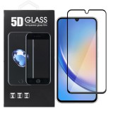 OEM Samsung Galaxy A34 5G üvegfólia, tempered glass, előlapi, 5D, edzett, hajlított, fekete kerettel