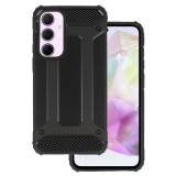 OEM Samsung Galaxy A35 5G hátlap tok, telefon tok, ütésálló, fekete, Armor