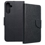 OEM Samsung Galaxy A35 5G könyvtok, fliptok, telefon tok, bankkártyatartós, mágneszáras, fekete, Fancy