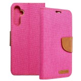 OEM Samsung Galaxy A35 5G könyvtok, fliptok, telefon tok, mágneszáras, bankkártya tartós, rózsaszín, Canvas