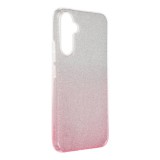 OEM Samsung Galaxy A35 5G szilikon tok, hátlaptok, telefon tok, csillámos, pink-ezüst, Shining Case