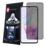 OEM Samsung Galaxy A36 5G / A56 5G / A27 5G üvegfólia, tempered glass, előlapi, edzett, hajlított, fekete kerettel, betekintés védelemmel, Privacy