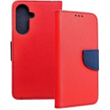 OEM Samsung Galaxy A36 5G könyvtok, fliptok, telefon tok, bankkártyatartós, mágneszáras, piros-sötétkék, Fancy