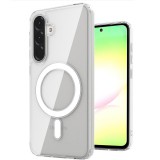 OEM Samsung Galaxy A37 5G hátlaptok, telefon tok, MagSafe kompatibilis, erősített sarkokkal, átlátszó, Clear Mag Cover Case