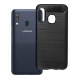 OEM Samsung Galaxy A40 szilikon tok, hátlaptok, telefon tok, karbon mintás, fekete, Carbon case