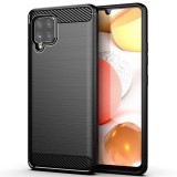 OEM Samsung Galaxy A42 5G szilikon tok, hátlaptok, telefon tok, karbon mintás, fekete, Carbon case
