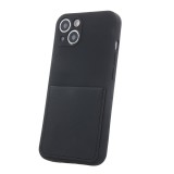 OEM Samsung Galaxy A53 5G szilikon tok, hátlap tok, telefon tok, bankkártya tartóval, fekete, Card Cover