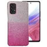 OEM Samsung Galaxy A53 5G szilikon tok, hátlaptok, telefon tok, csillámos, pink-ezüst, Shining Case