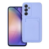 OEM Samsung Galaxy A54 5G szilikon tok, hátlap tok, telefon tok, bankkártya tartóval, lila, Card