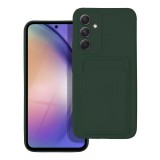 OEM Samsung Galaxy A54 5G szilikon tok, hátlap tok, telefon tok, bankkártya tartóval, zöld, Card