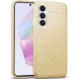 OEM Samsung Galaxy A54 5G szilikon tok, hátlaptok, telefon tok, csillámos, arany, Glitter