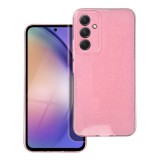 OEM Samsung Galaxy A54 5G szilikon tok, hátlaptok, telefon tok, csillámos, rózsaszín, Clear Blink