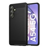 OEM Samsung Galaxy A54 5G szilikon tok, hátlaptok, telefon tok, karbon mintás, fekete, Simple Carbon
