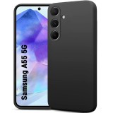 OEM Samsung Galaxy A55 5G szilikon tok, hátlaptok, telefon tok, matt, fekete