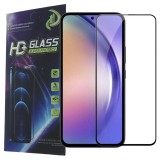 OEM Samsung Galaxy A56 5G / A36 5G üvegfólia, tempered glass, előlapi, 9D, edzett, hajlított, fekete kerettel