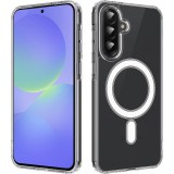 OEM Samsung Galaxy A56 5G hátlaptok, telefon tok, átlátszó, mágneses tartóval kompatibilis, Mag Cover