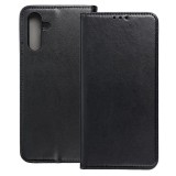 OEM Samsung Galaxy A56 5G könyvtok, fliptok, telefon tok, bankkártyatartós, mágneszáras, fekete, Smart Magneto