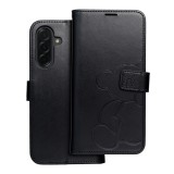 OEM Samsung Galaxy A56 5G könyvtok, fliptok, telefon tok, oldalra nyíló tok, mágneszáras, bankkártyatartós, maci mintás, fekete, Forcell Mezzo